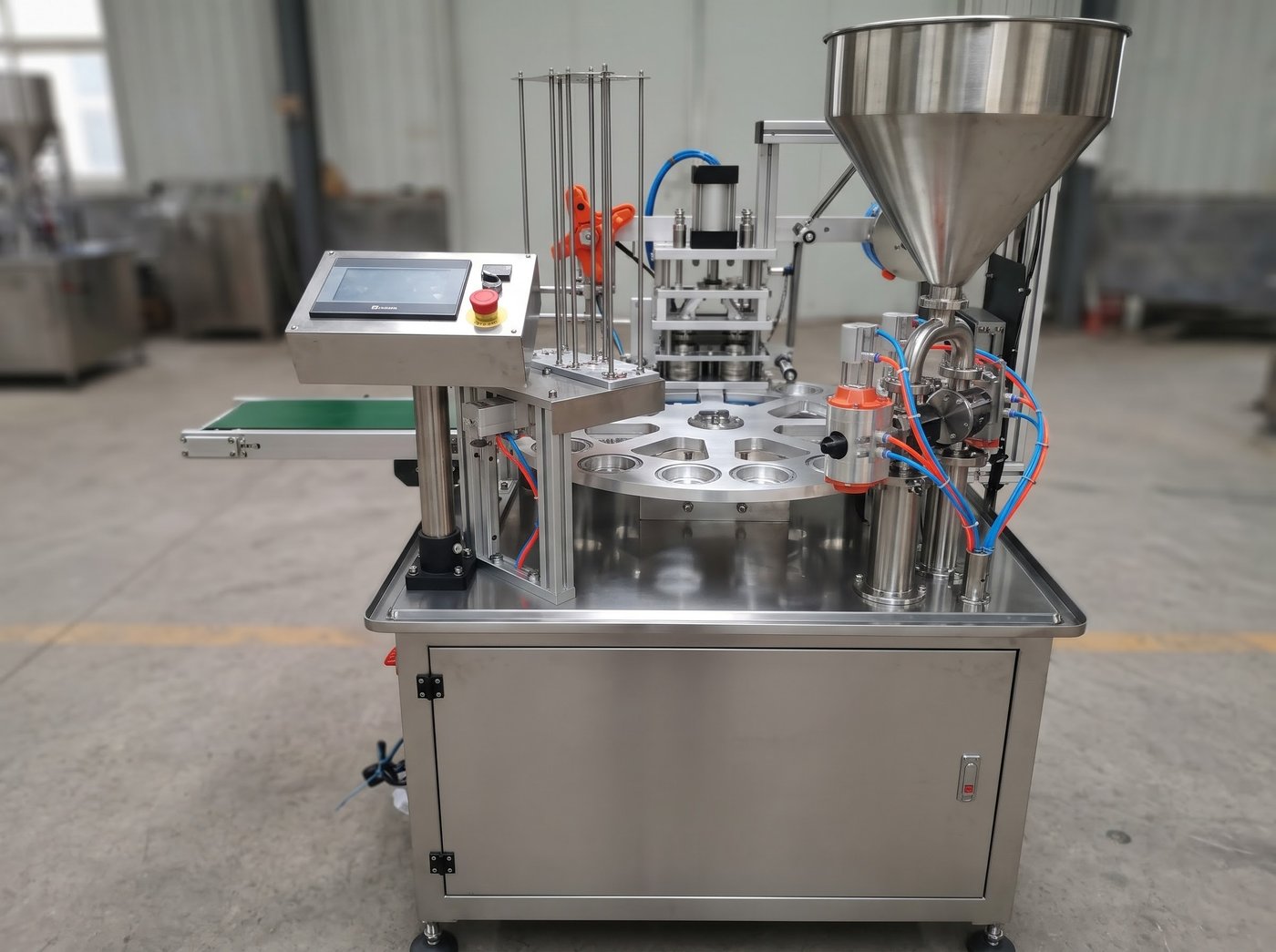 Automatic rotary cup filling & sealing machine