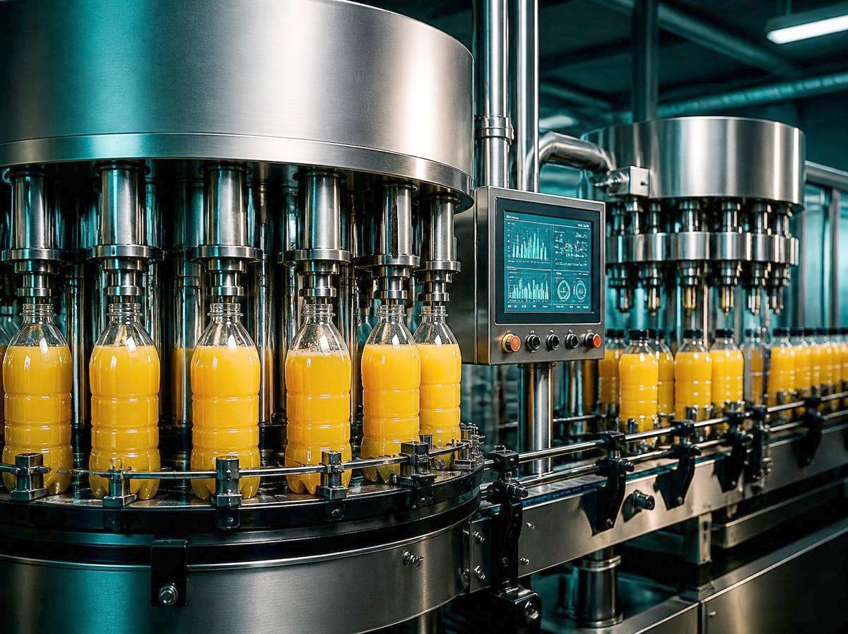 Automatic bottle filling & capping line