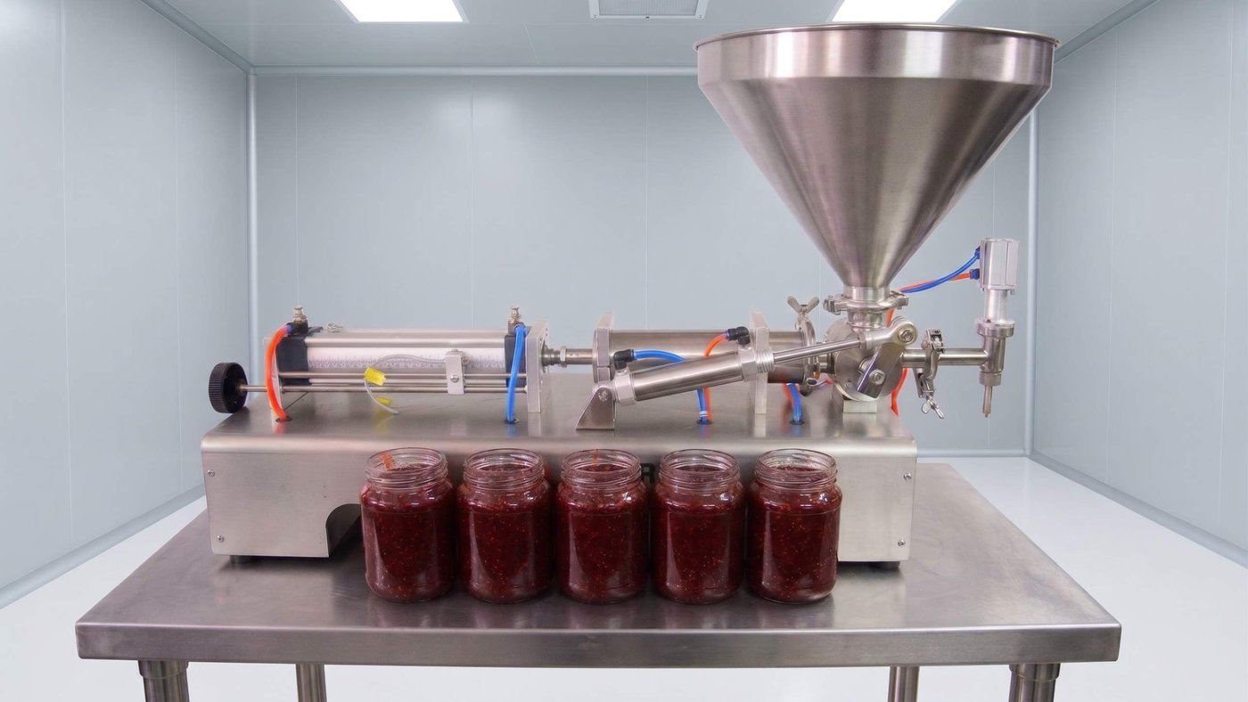 Jam, hot sauce and paste filling machine